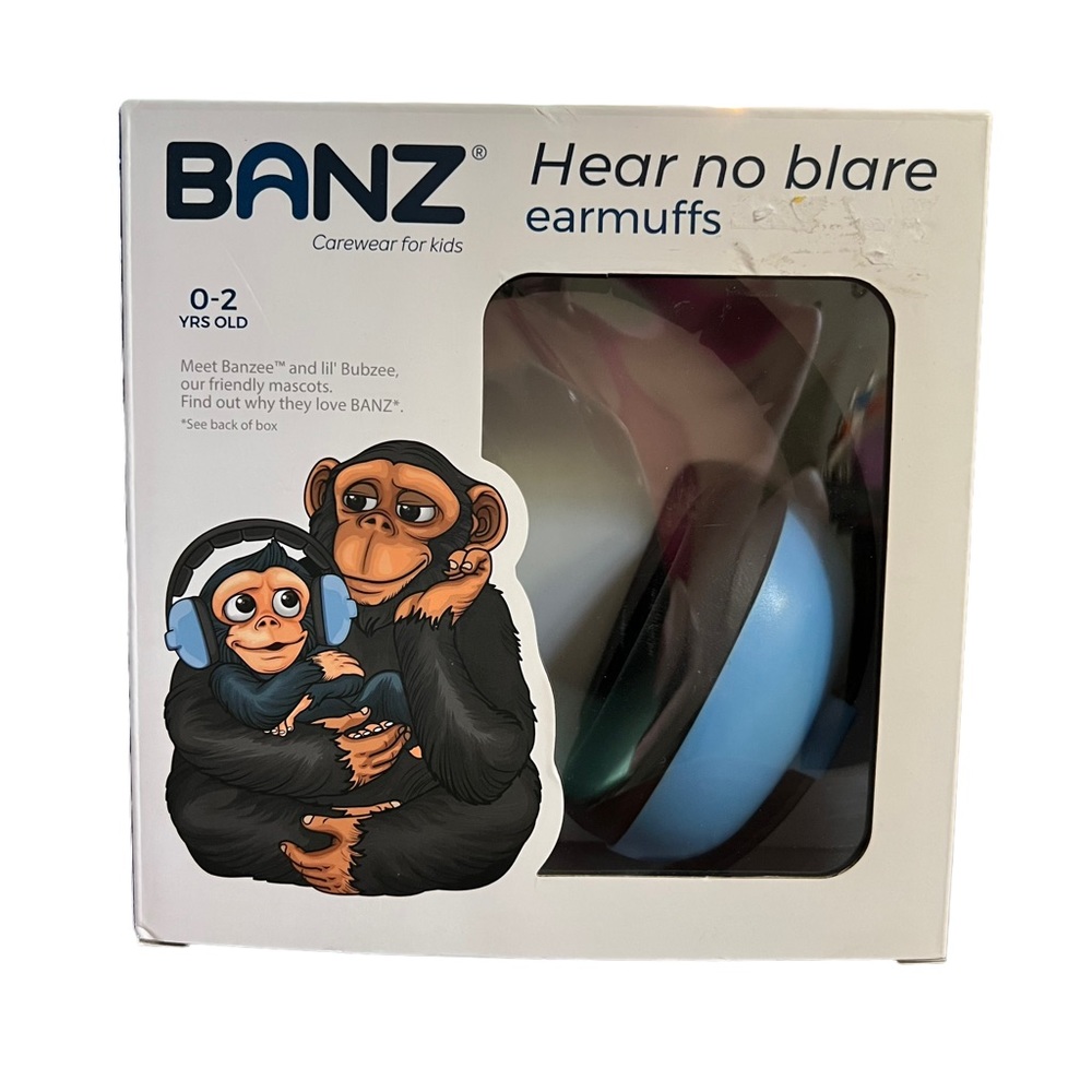 Baby Banz Hear No Blare Earmuffs, Blue, Brand New Original Box